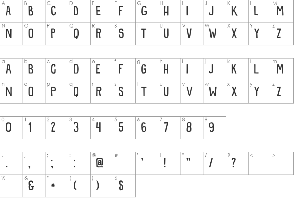 DK Snemand font character map preview
