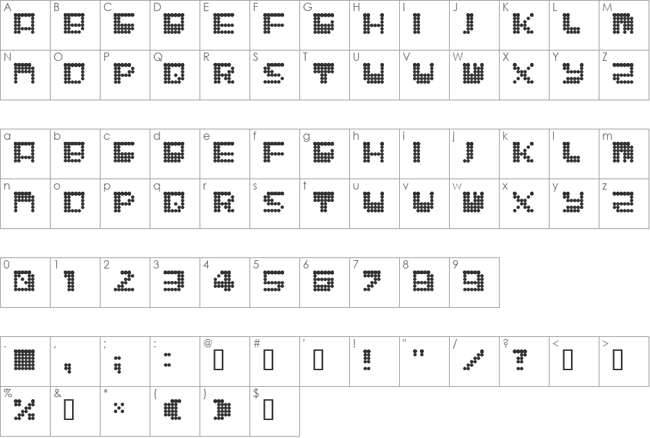 dmf  drea forsythia font character map preview