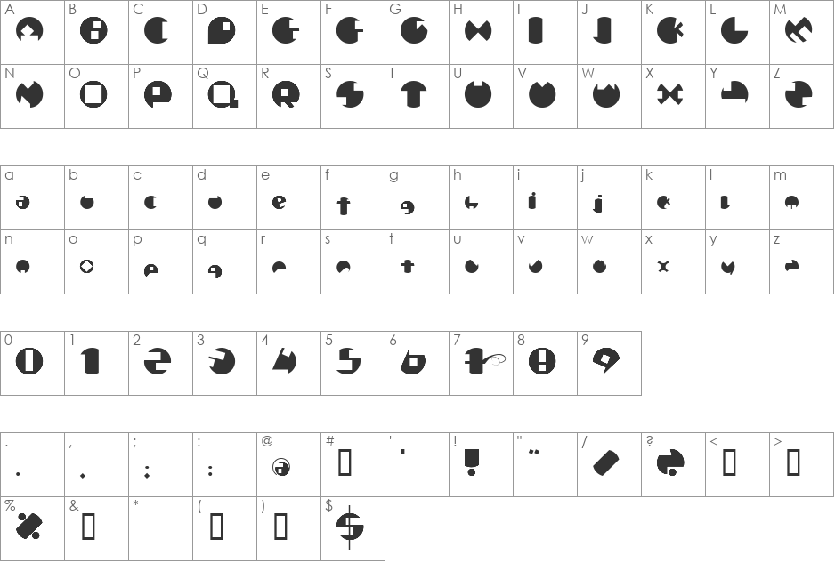 dmf studio  deins font character map preview