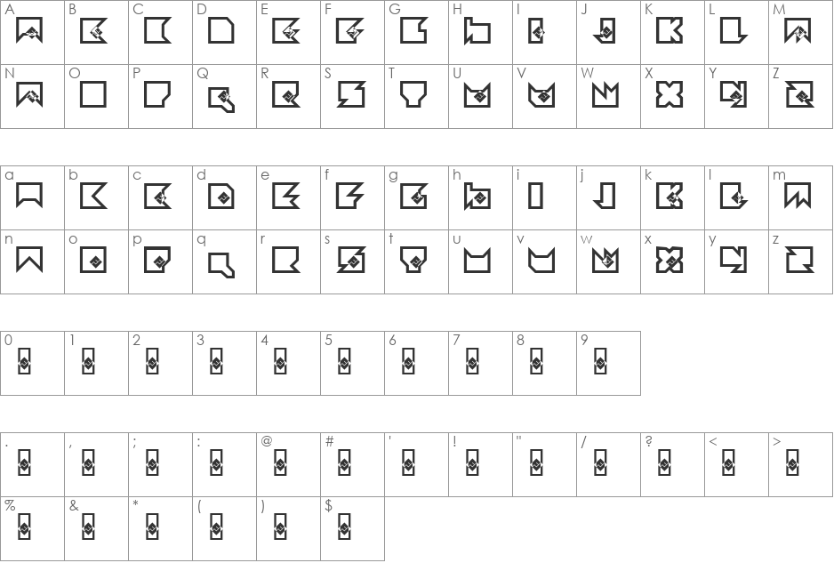 dmf studio klinik dekan 01 font character map preview