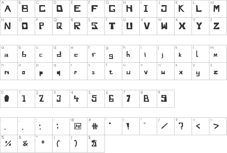 Do You Like My Font Andy font character map preview