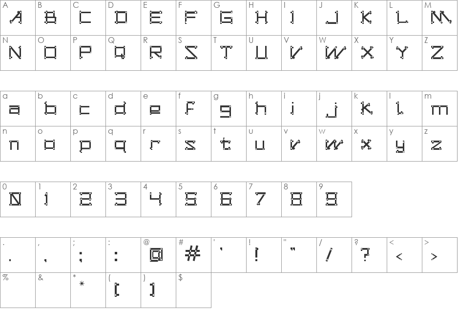 DOGON'S TRIBE font character map preview