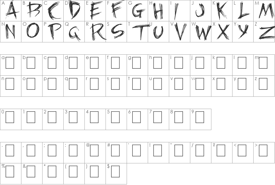 Also font character map preview