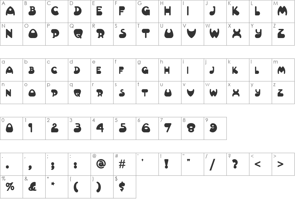 Altamonte NF font character map preview