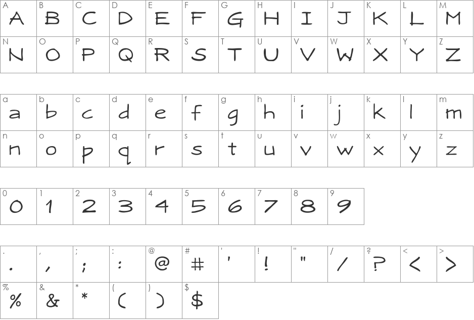 DraftPunk LTD font character map preview