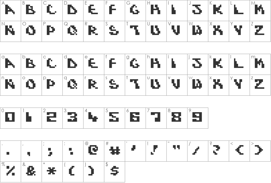 Dynamic Recompilation font character map preview