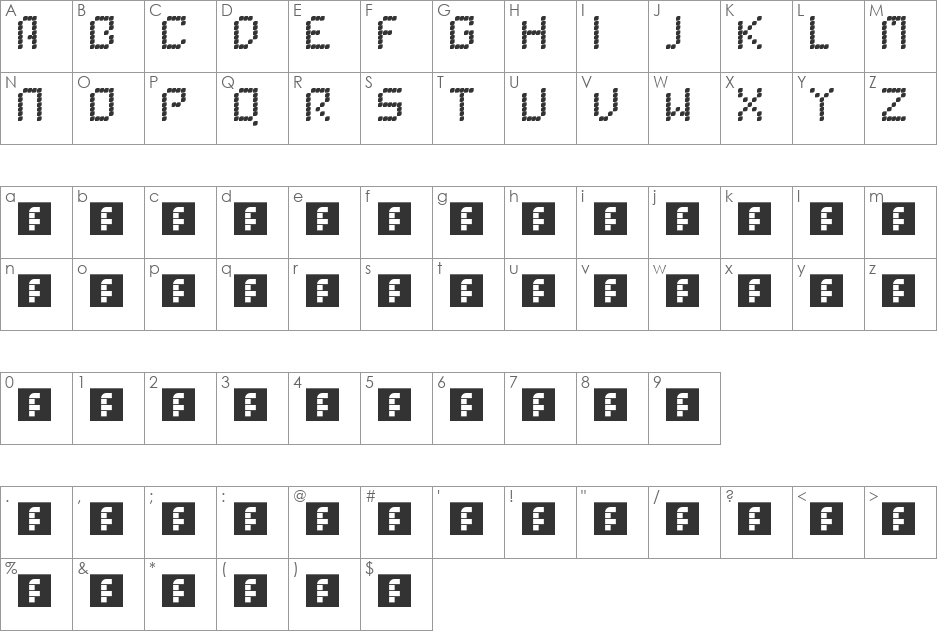 Easy font character map preview