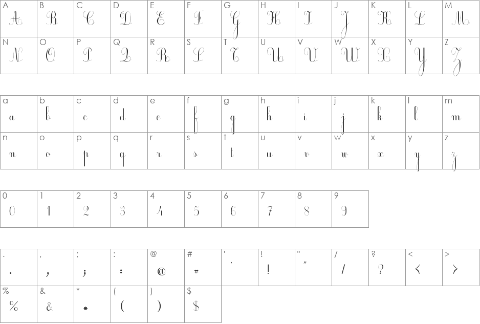 Ecolier_lignes_court font character map preview