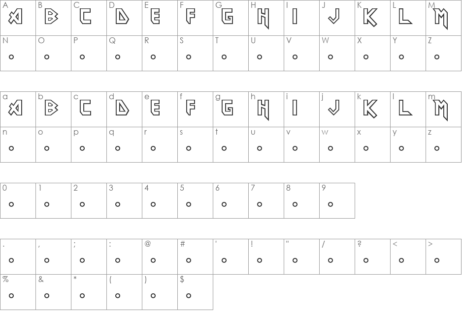 Eddie - DGL (T(2 font character map preview