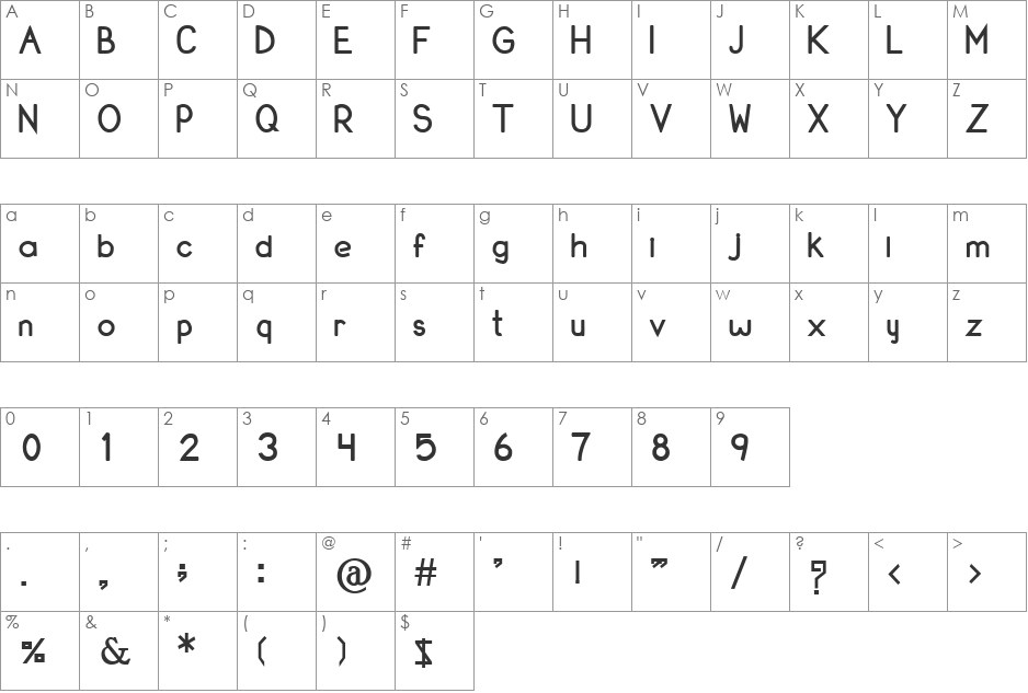 Ekushey Kolom font character map preview