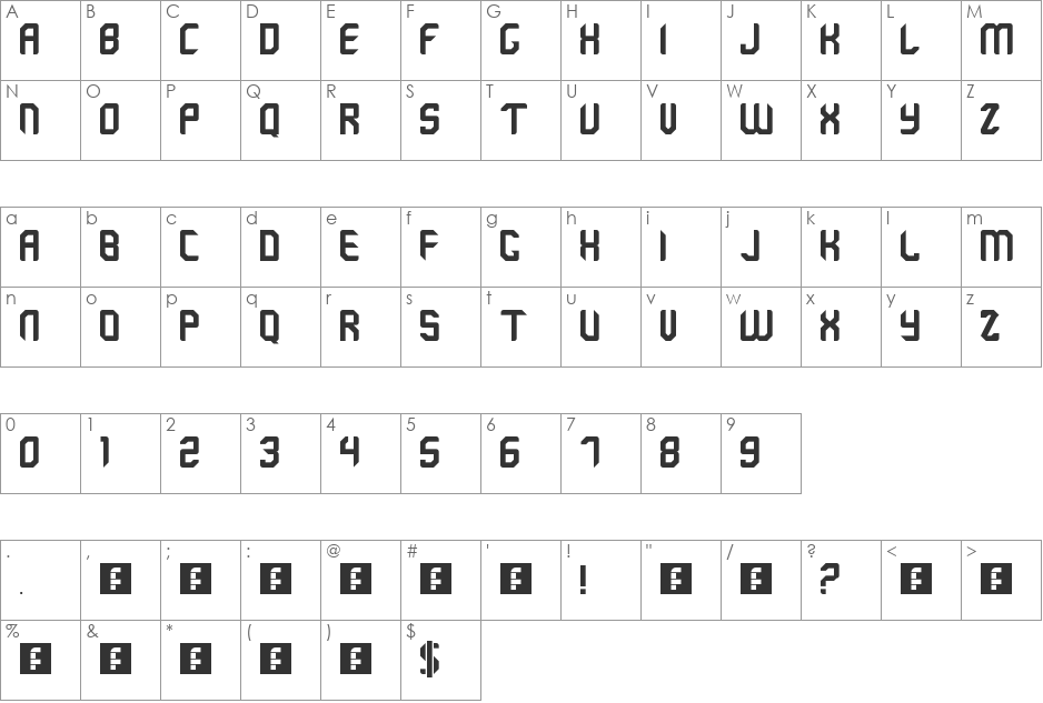 emerald city font character map preview