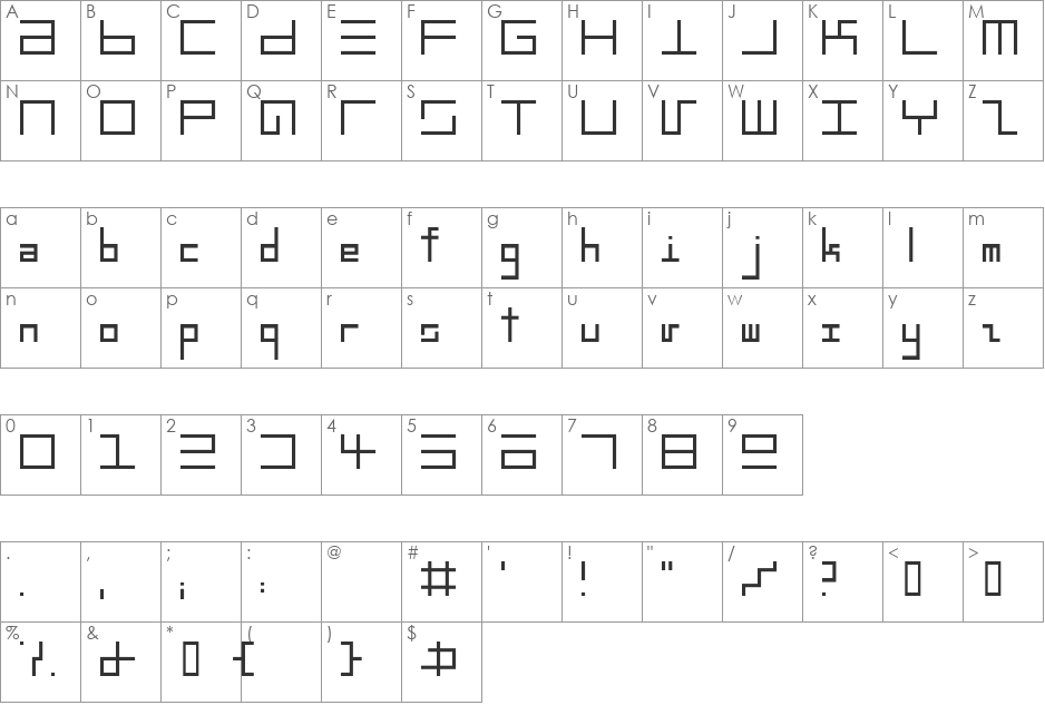 Epps Text font character map preview