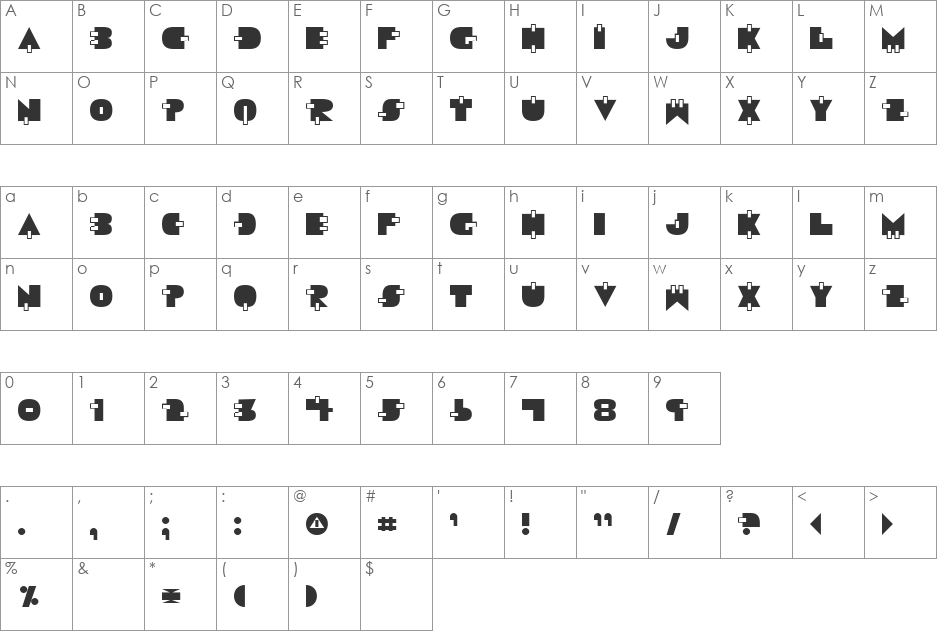 Equation font character map preview