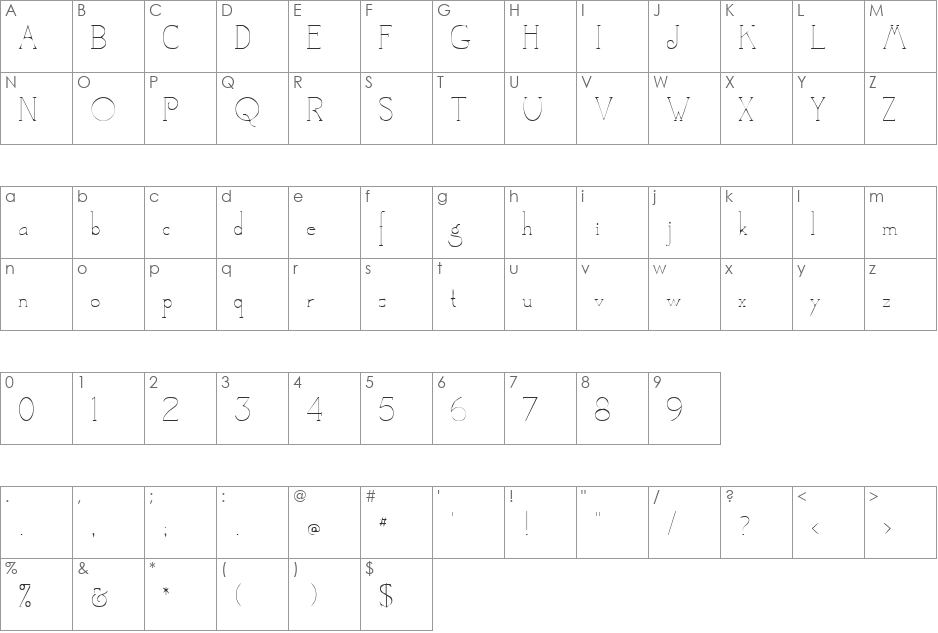 Expose font character map preview
