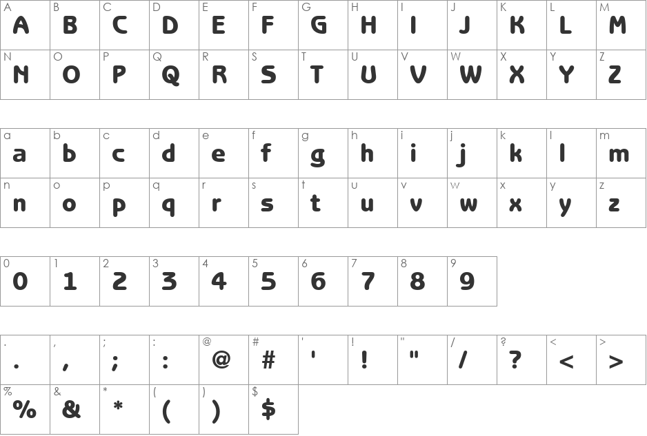 Express Deco GothicBlack SSi font character map preview
