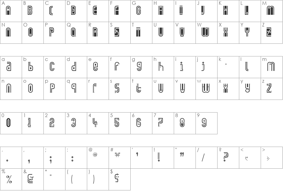 EyeCatching font character map preview