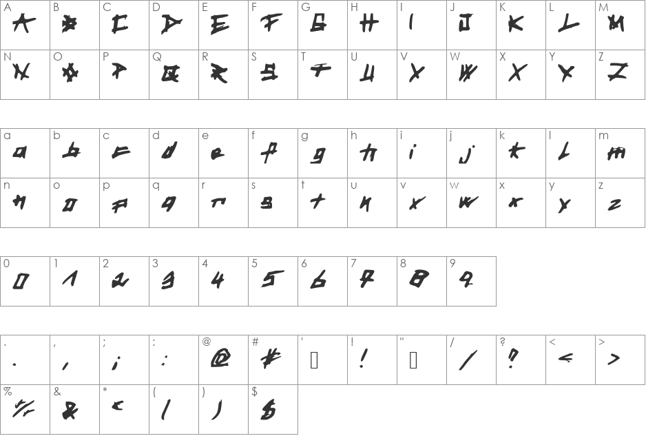 eyes_see_souls font character map preview