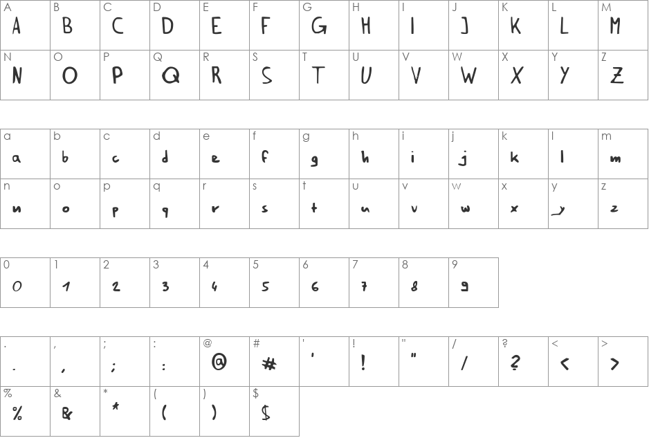 FairyCosmo Font font character map preview