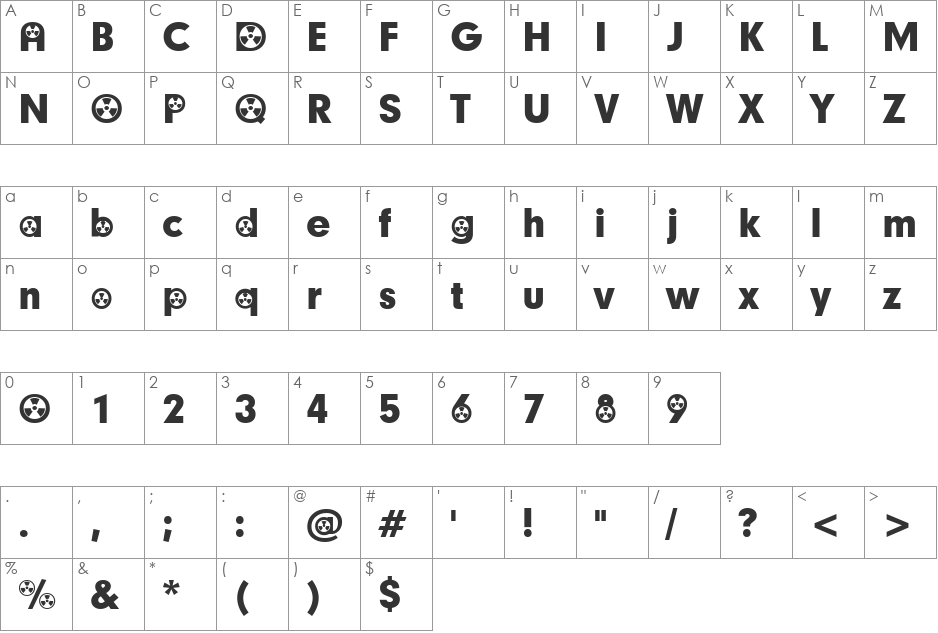 Fans n Fonts font character map preview