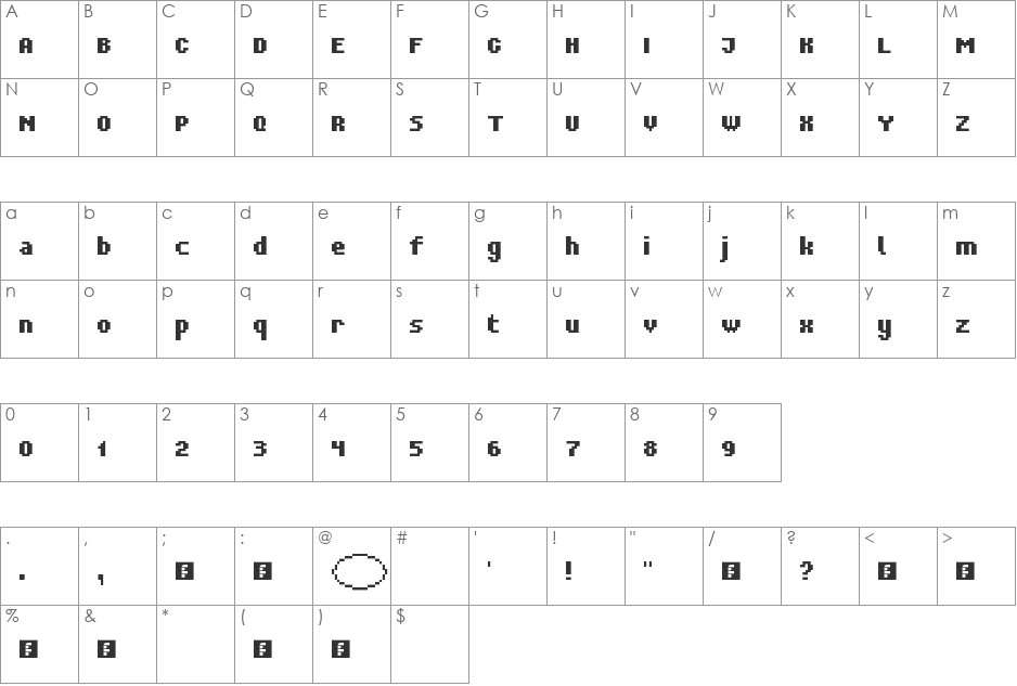 Fieldwork Font font character map preview