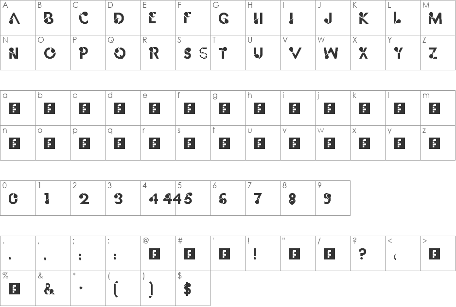 final font character map preview