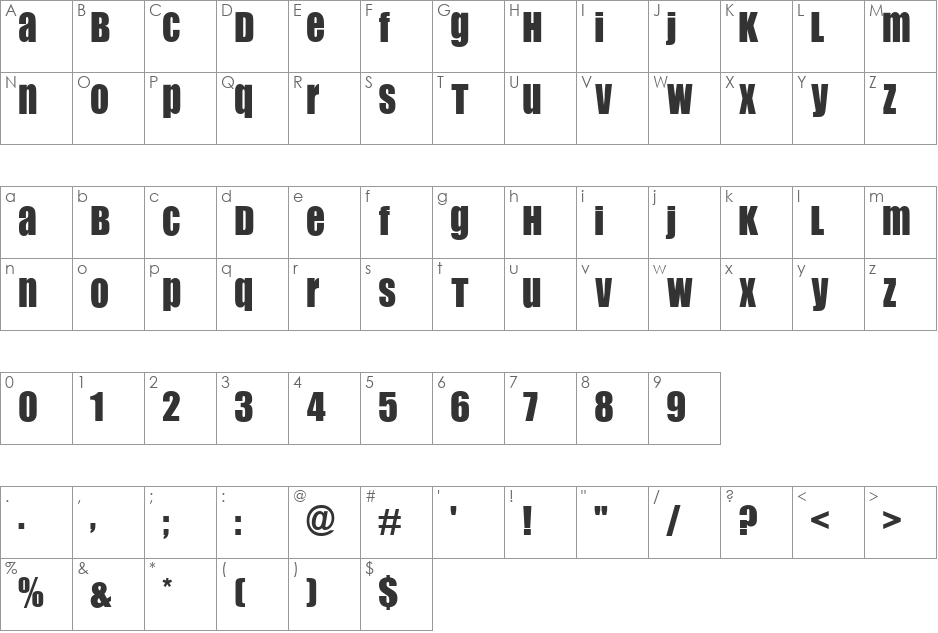 Flip Flop Royal font character map preview