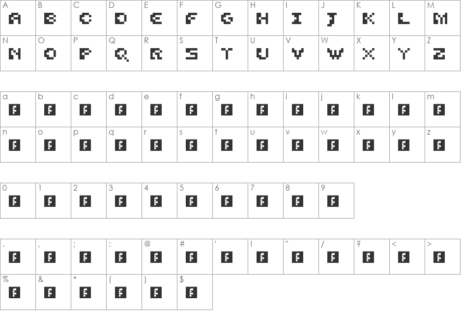 flyaway font character map preview