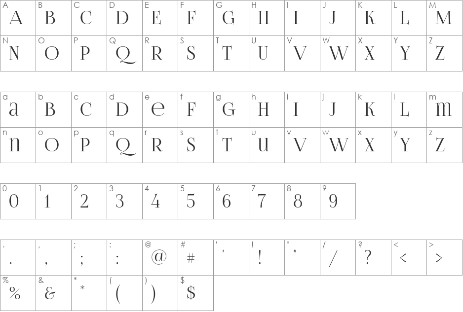 FoglihtenNo06 font character map preview