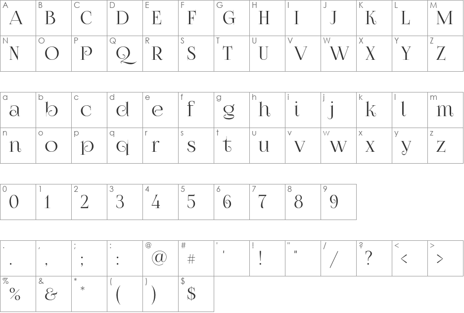 FoglihtenNo07 font character map preview