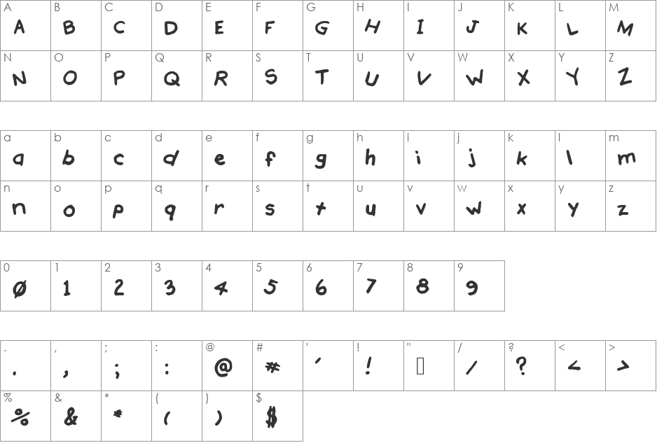 FontPunk.com font character map preview