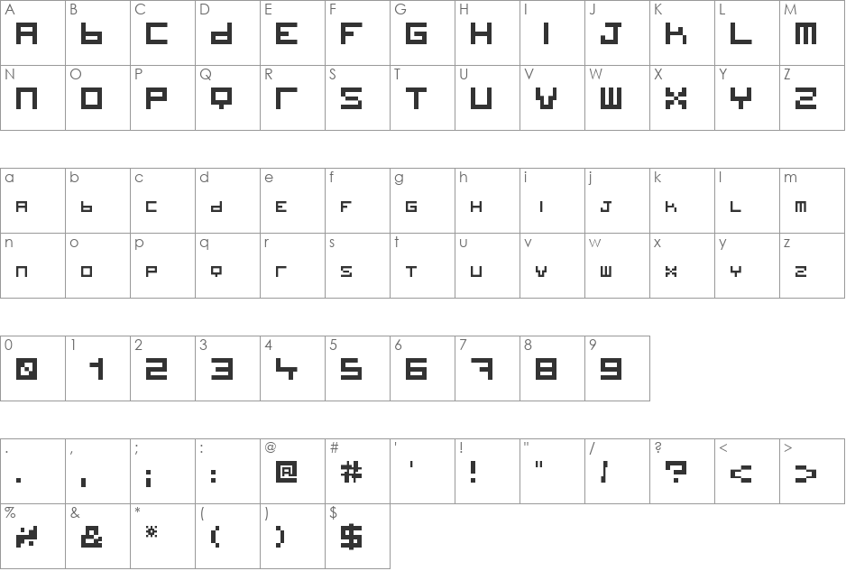 Frakavski_3 font character map preview