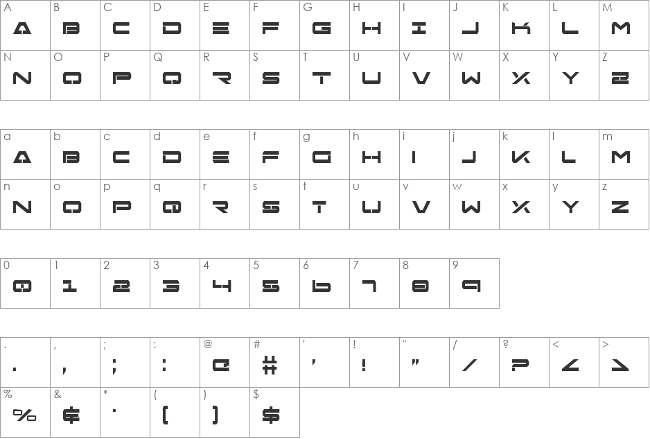 Agent font character map preview