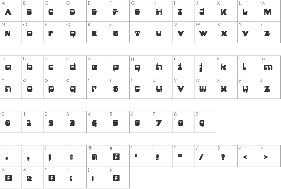 fs 23:59 font character map preview