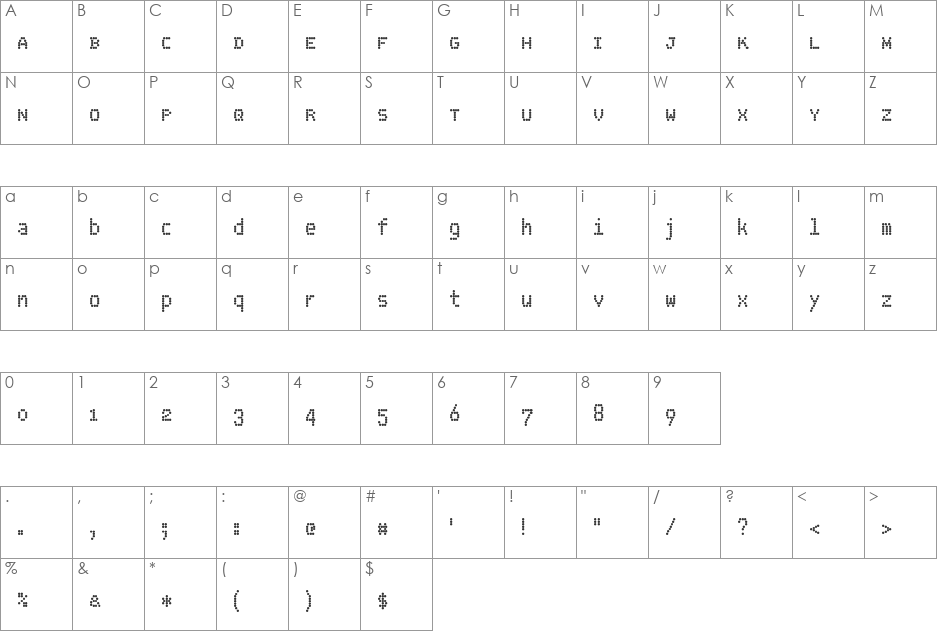 FS Blok Mix font character map preview