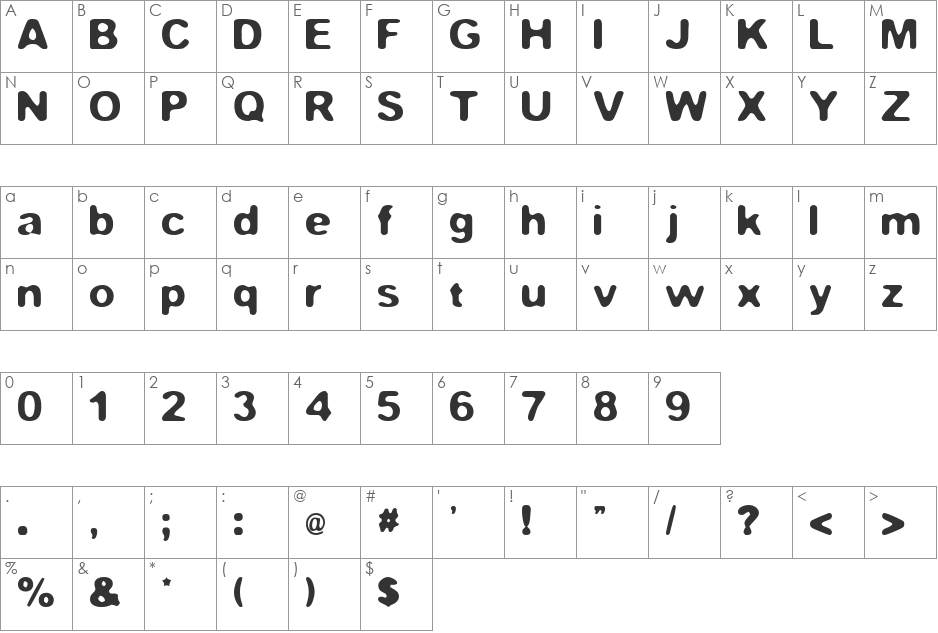 fStop font character map preview
