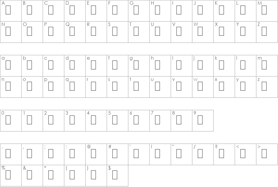 FS_Arabic font character map preview