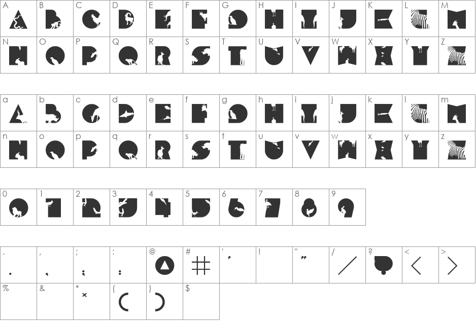 FTF Minthee Hewante? font character map preview