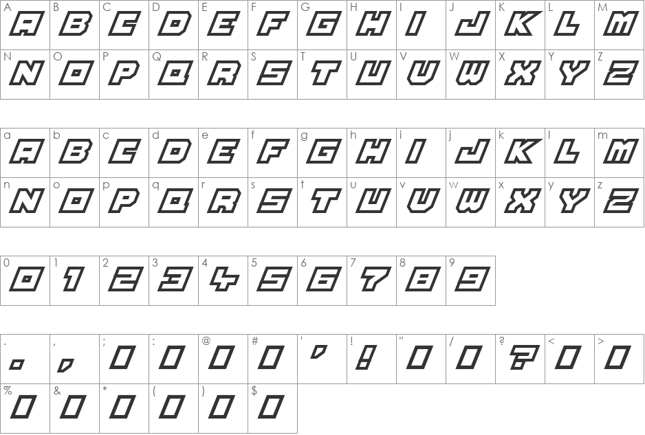 Full Pack 2025 font character map preview