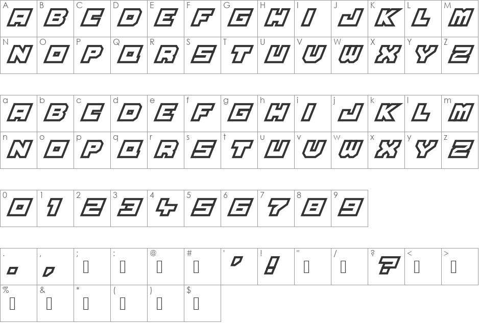 Full Pack 2025 font character map preview