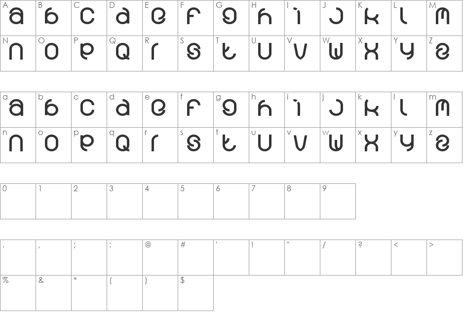 funrecord font character map preview