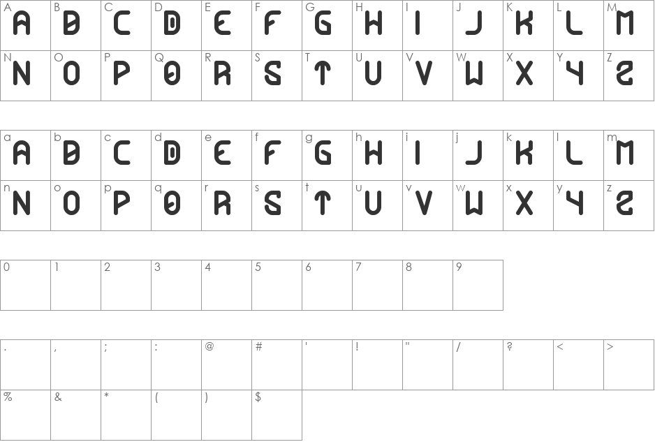 future font character map preview