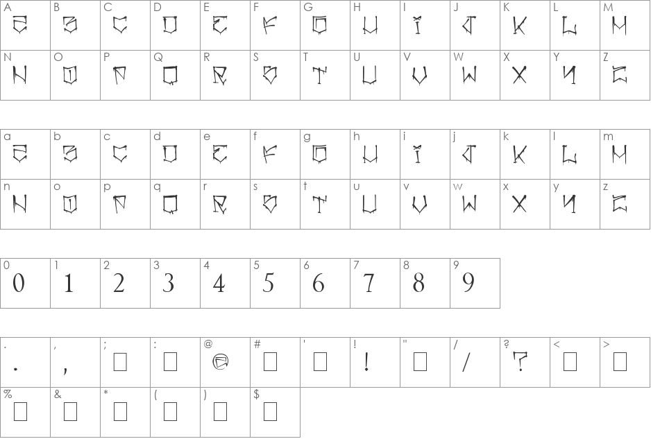 angrydubs 2 font character map preview