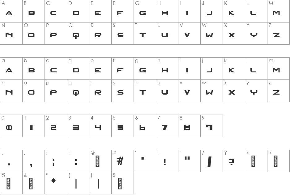 Gamefly font character map preview
