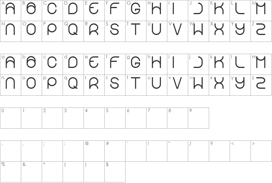 gembi font character map preview