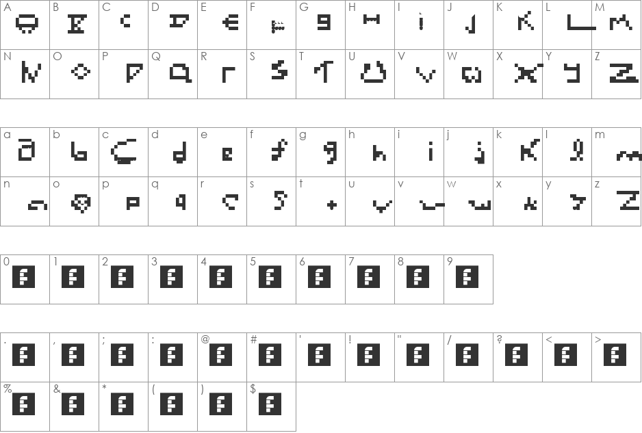 Gemma Castle font character map preview