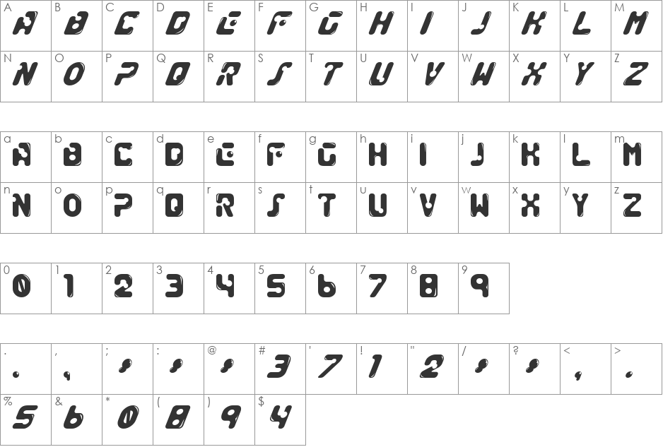 GENOCIDE_RMX font character map preview