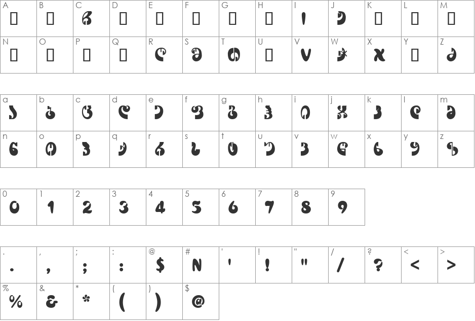 Geo Mdzimiseburi font character map preview