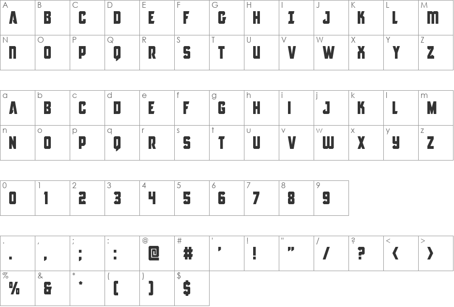 Antilles Super-Italic font character map preview