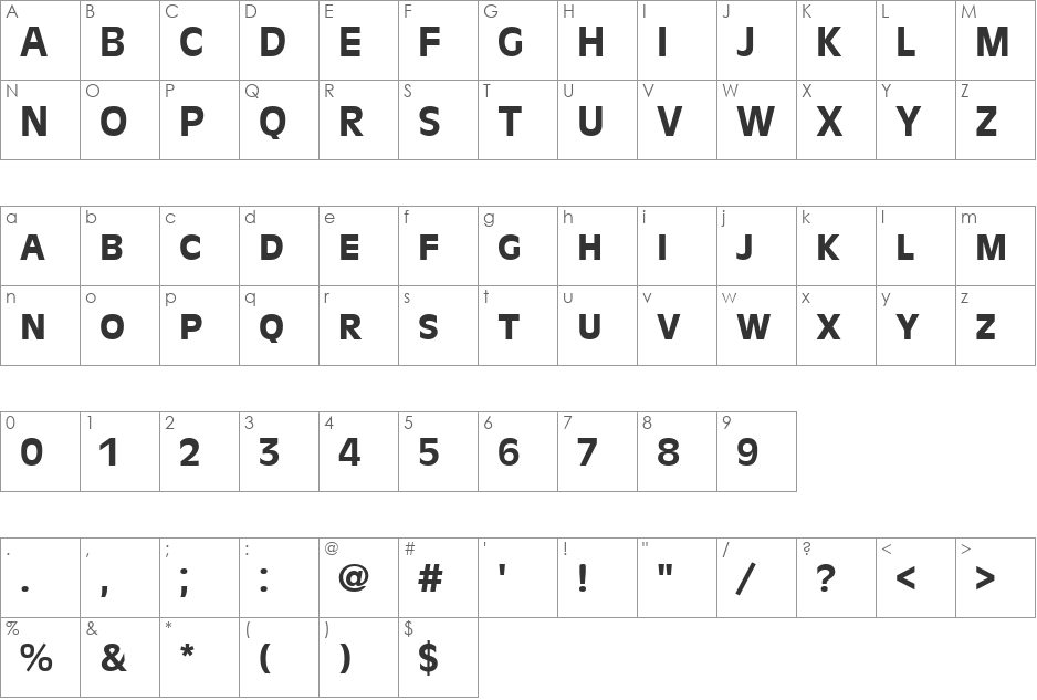 AntiqueOliDCDMed font character map preview