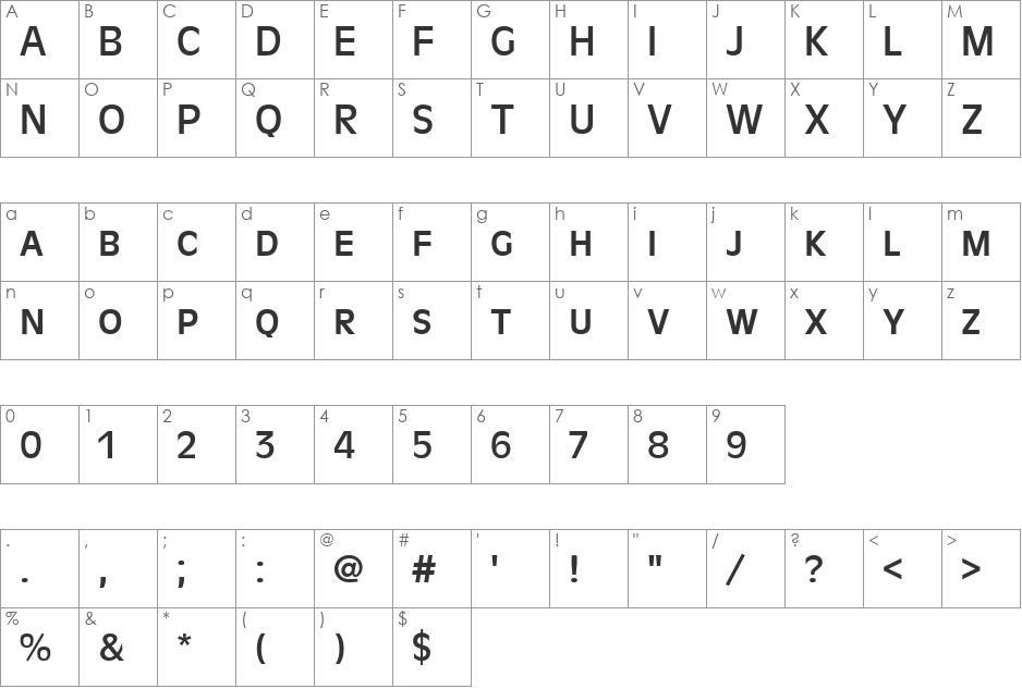 AntiqueOliDCDReg font character map preview